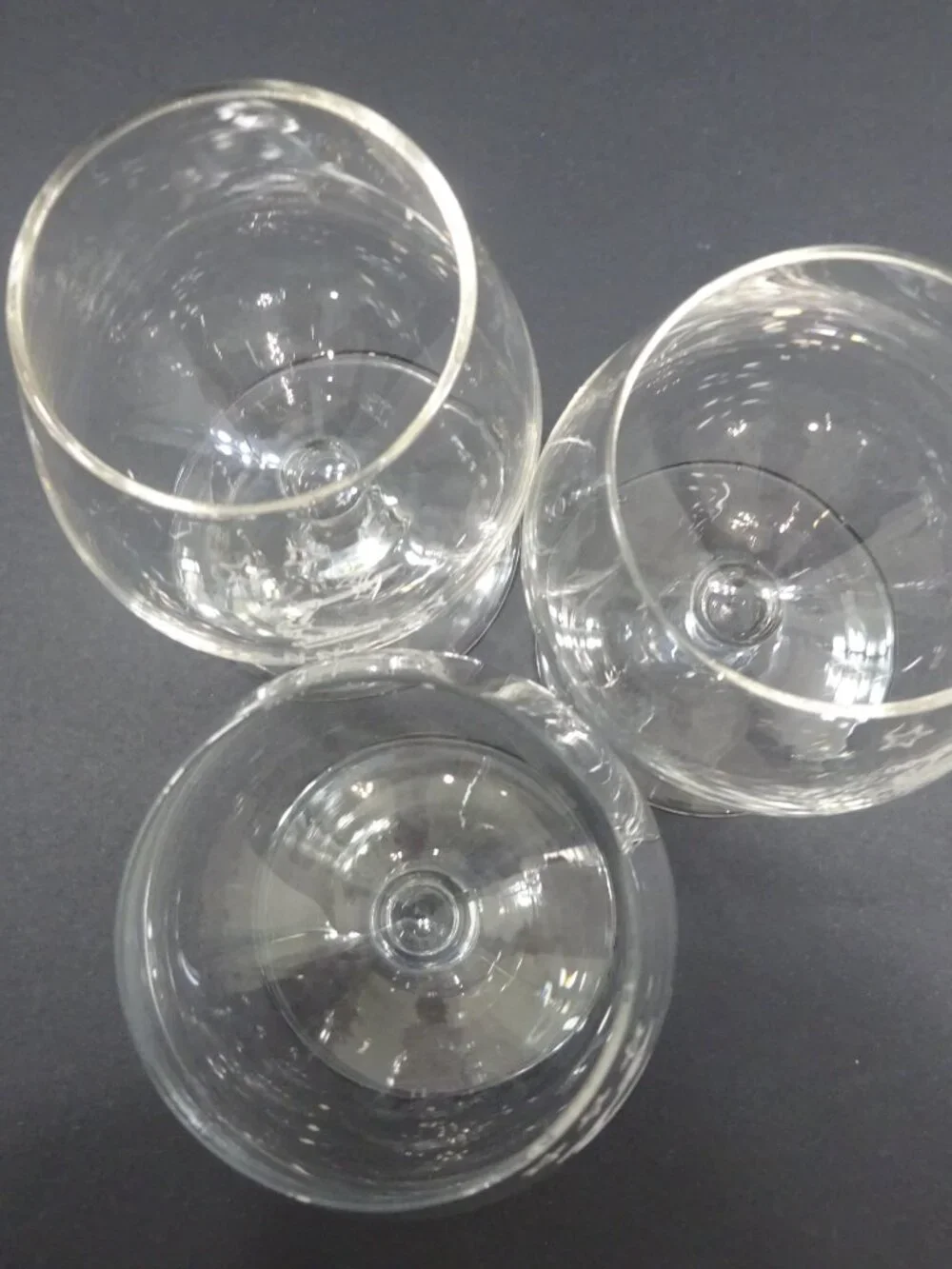 Hennessy Clear Cognac Snifter Glasses Set of 3 Vintage Barware